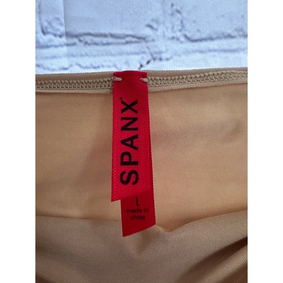 Spanx Smoothing Slip Dress Shapewear Bodycon Nude Beige L - Picture 2 of 4